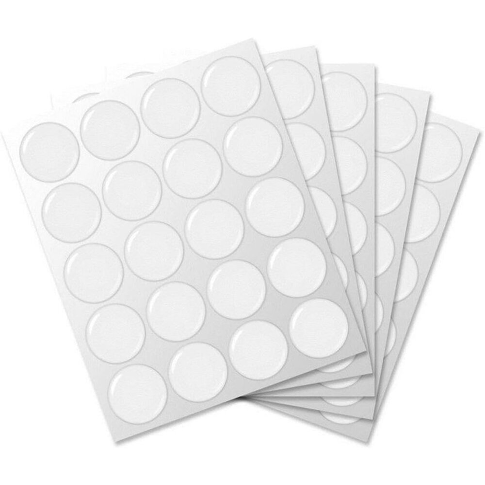 100-Piece Epoxy Resin Dome Stickers – Self-Adhesive Dots for DIY Crafts, Bottle
